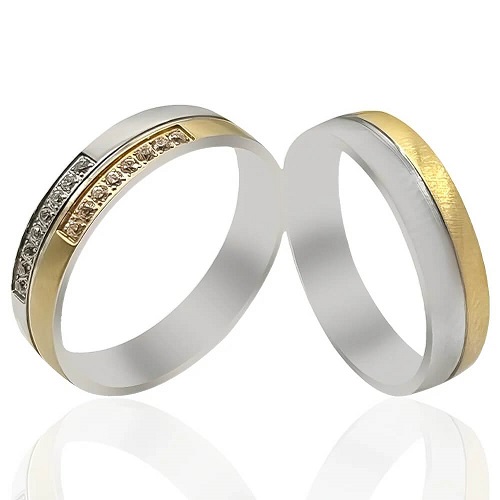 Polished Textured Wedding Bands - 51608