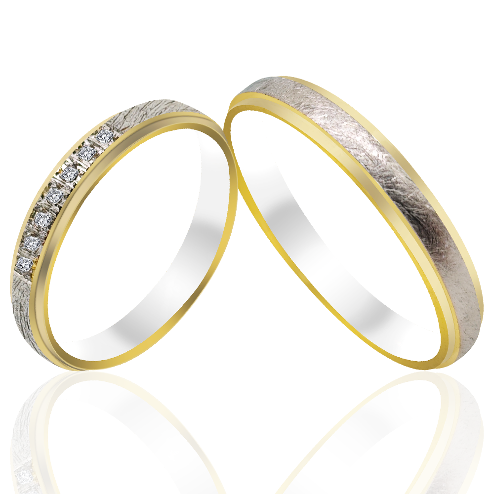 18K Gold Plated  Bands for Him & Her Classic Simple Plain Lovers'  for Engagement