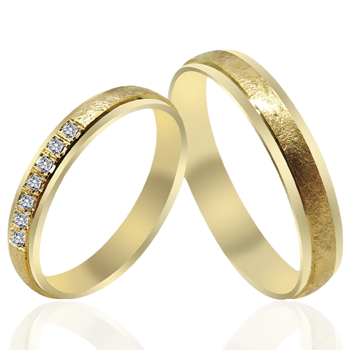 Hot Sales 18k Gold Zircon Couple Simple and smooth wedding rings jewelry