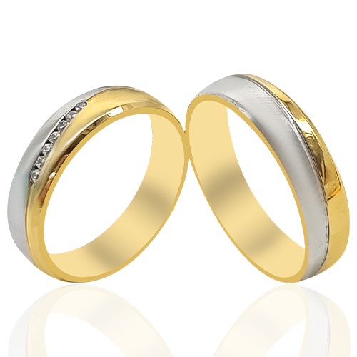 High Quality 18K Gold Plated 316L engagement Band for Couples