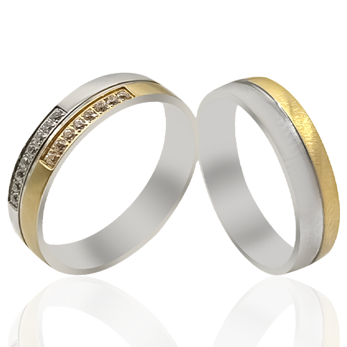 18K Gold Plated Bands rings for Him & Her Classic Simple Plain Lovers' for Engagement