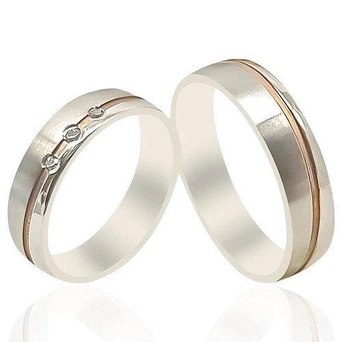 Polished Textured Wedding Bands - 51604