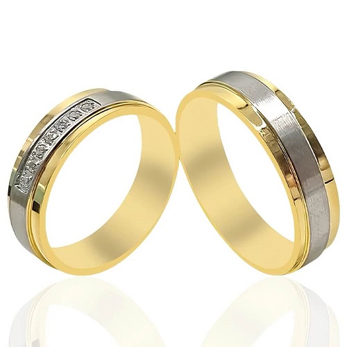 Polished Textured Wedding Bands - 51607
