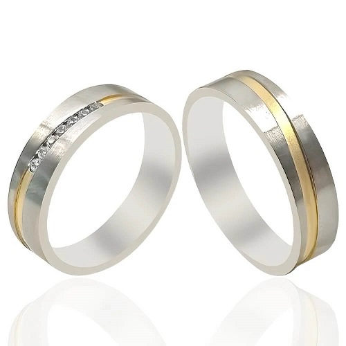 Polished Textured Wedding Bands - 51602