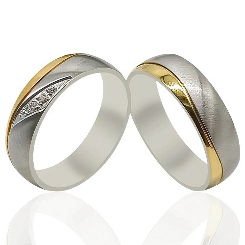 Polished Textured Wedding Bands - 51612