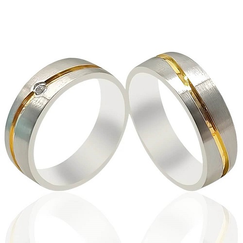 Polished Textured Wedding Bands - 51615
