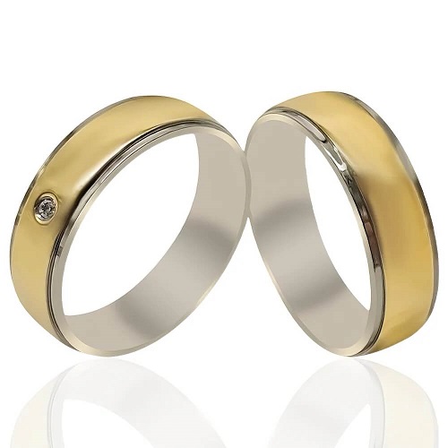 Polished Textured Wedding Bands - 51617